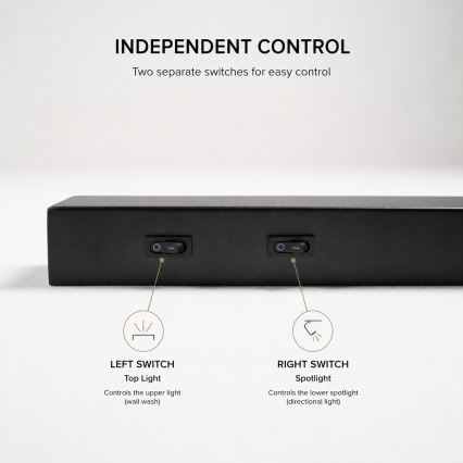 BRILAGI - LED kinkiet punktowy ARLIX LED/3W/230V + LED/7W czarny CRI 90