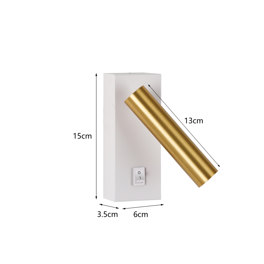 Brilagi - LED Kinkiet punktowy MAYA LED/3W/230V 4000K biały/złoty