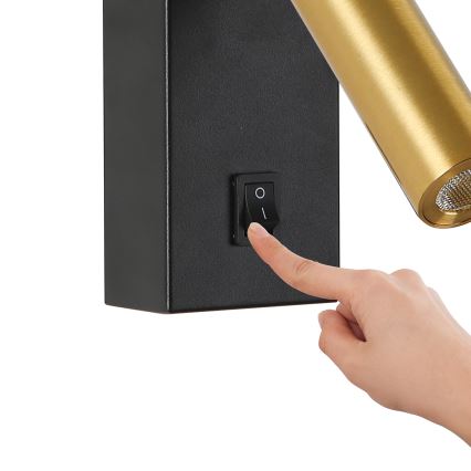 Brilagi - LED Kinkiet punktowy MAYA LED/3W/230V 4000K czarny/złoty
