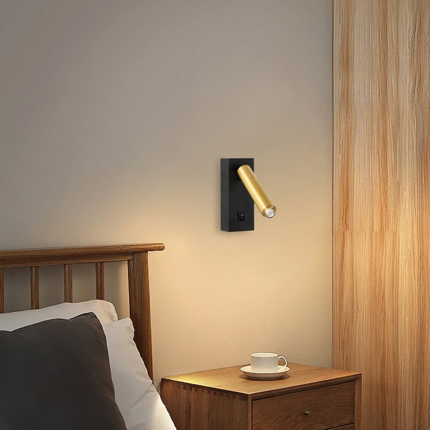 Brilagi - LED Kinkiet punktowy ściemnialny MAYA 1xG9/4W/230V czarne/zl. 2700-6500K Wi-Fi Tuya