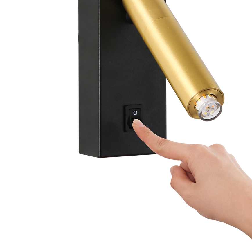Brilagi - LED Kinkiet punktowy ściemnialny MAYA 1xG9/4W/230V czarne/zl. 2700-6500K Wi-Fi Tuya