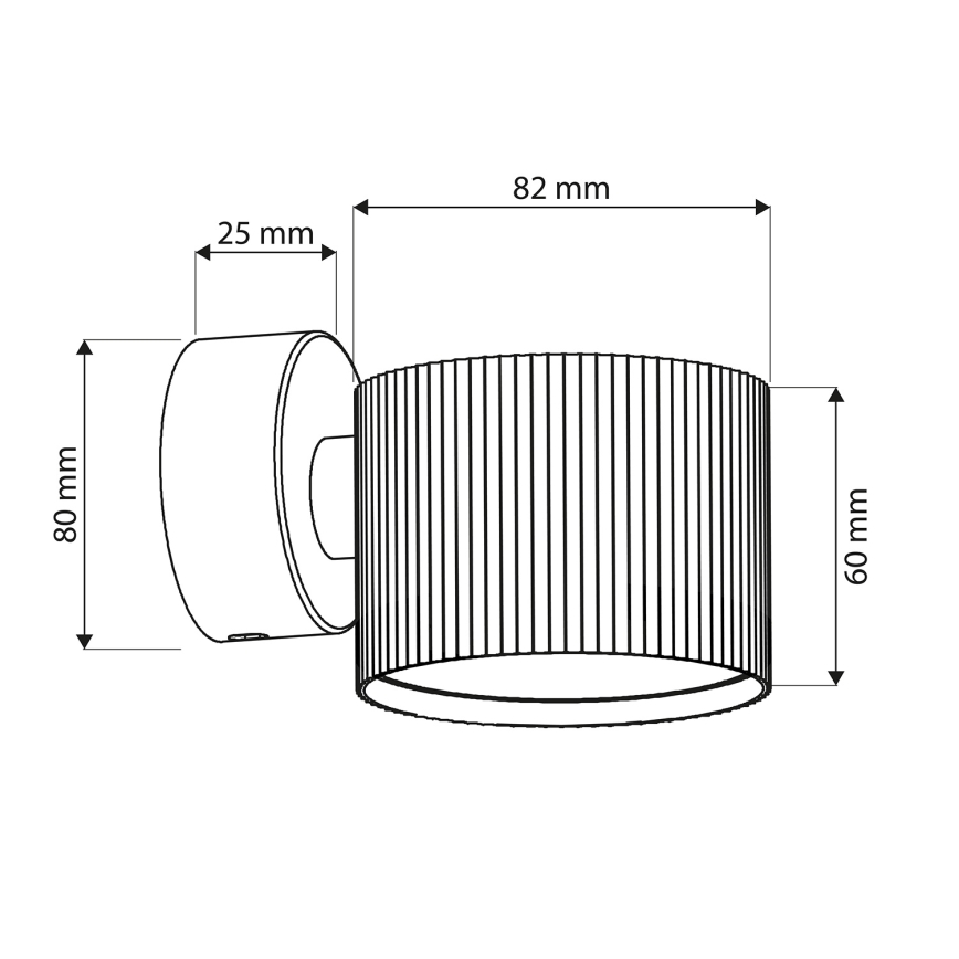 Brilagi - LED Kinkiet punktowy STRIPY 1xGX53/15W/230V czarny