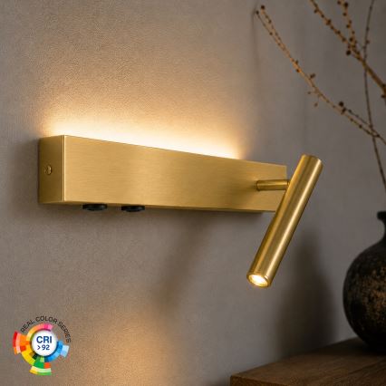 Brilagi - LED kinkiet punktowy VIXON LED/3W/230V + LED/7W, złoty, CRI 90