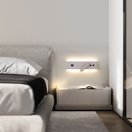 BRILAGI - LED kinkiet punktowy z portem USB NOCTIS LED/3W/230V + LED/9W beżowy