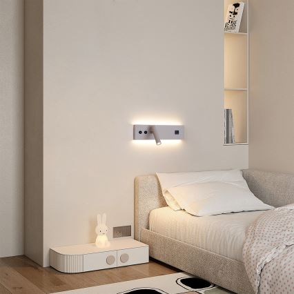 BRILAGI - LED kinkiet punktowy z portem USB NOCTIS LED/3W/230V + LED/9W beżowy
