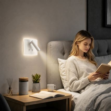 BRILAGI - LED kinkiet punktowy ZAYA DOUBLE LED/8W/230V + LED/3W biały