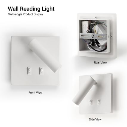 BRILAGI - LED kinkiet punktowy ZAYA DOUBLE LED/8W/230V + LED/3W biały