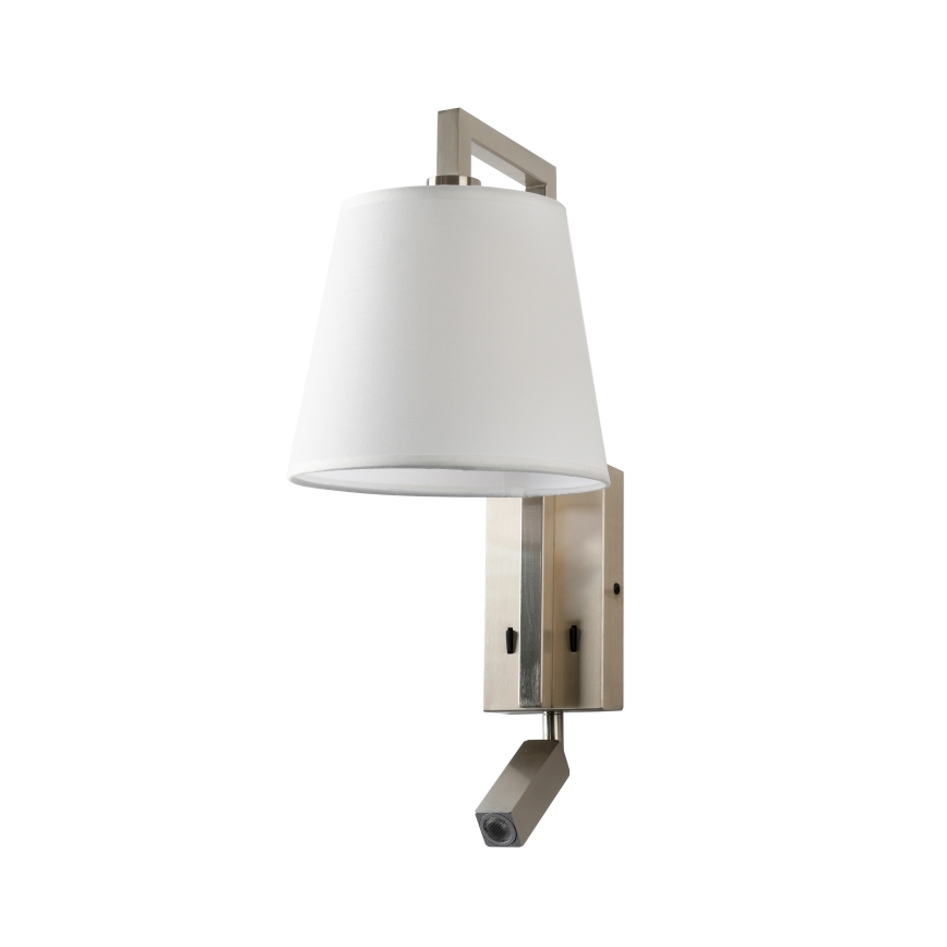 Brilagi - LED Kinkiet RAYA 1xE14/40W/230V + LED/3W biały/matowy chrom