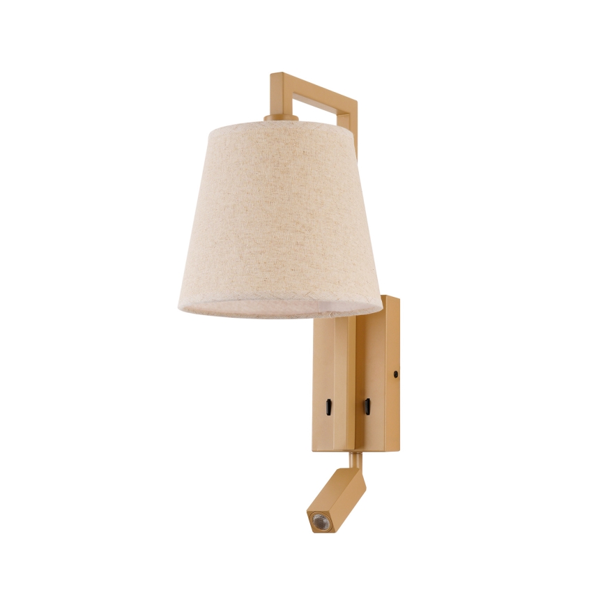 Brilagi - LED Kinkiet RAYA 1xE14/40W/230V + LED/3W len/beżowy