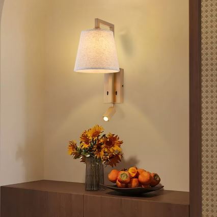 Brilagi - LED Kinkiet RAYA 1xE14/40W/230V + LED/3W len/beżowy