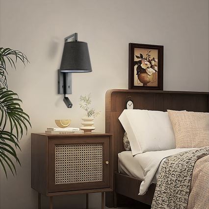 Brilagi - LED Kinkiet RAYAS 1xE14/40W/230V + LED/3W czarny