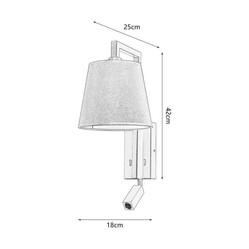 Brilagi - LED Kinkiet RAYAS 1xE14/40W/230V + LED/3W czarny