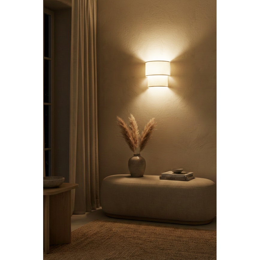 Brilagi - LED kinkiet ścienny BOHO ECO 1xE27/10W/230V kremowy