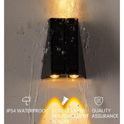 Brilagi - LED Kinkiet solarny PYRAMID LED/2W/3,2V 1300 mAh IP54
