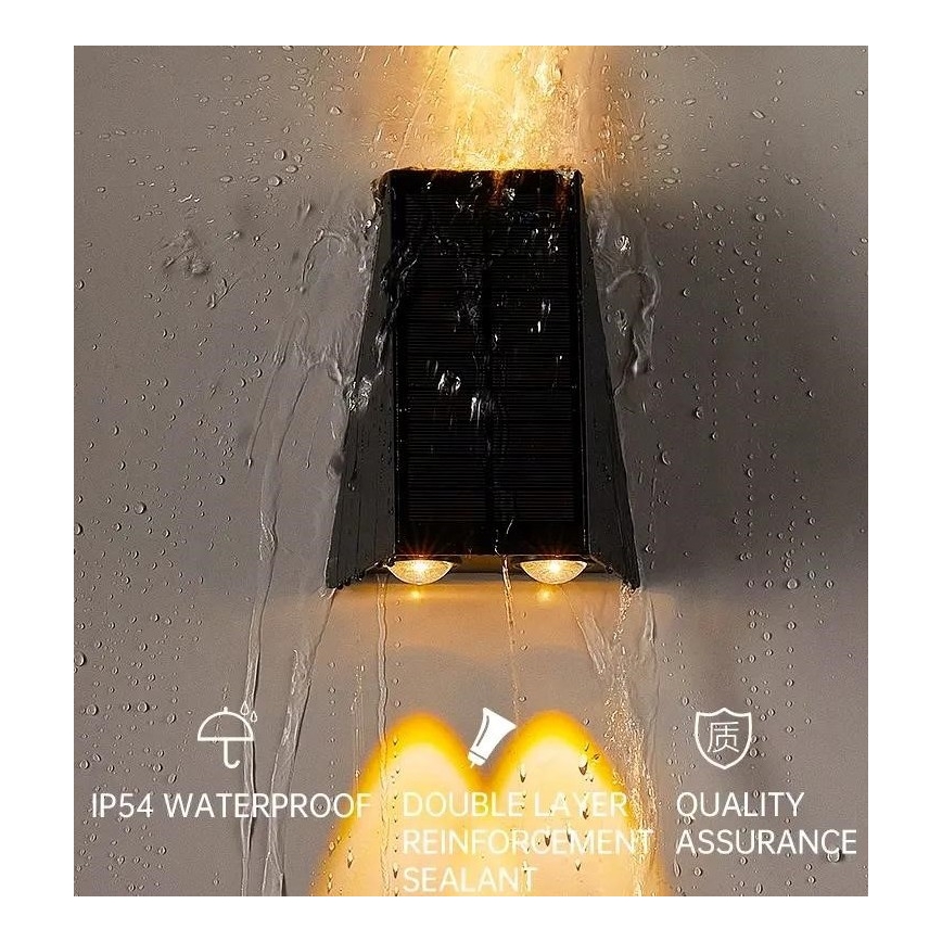 Brilagi - LED Kinkiet solarny PYRAMID LED/2W/3,2V 1300 mAh IP54