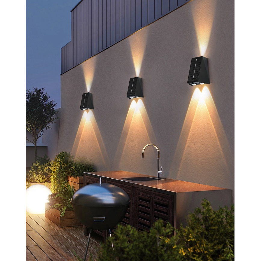 Brilagi - LED Kinkiet solarny PYRAMID LED/2W/3,2V 1300 mAh IP54