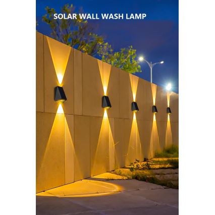 Brilagi - LED Kinkiet solarny PYRAMID LED/2W/3,2V 1300 mAh IP54