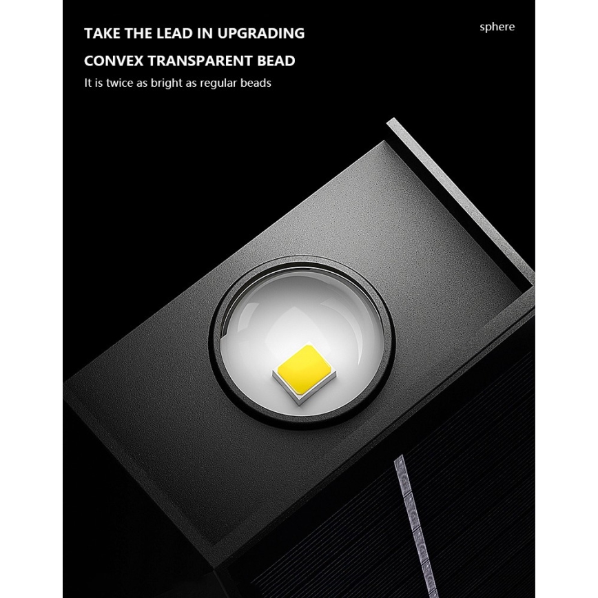 Brilagi - LED Kinkiet solarny PYRAMID LED/2W/3,2V 1300 mAh IP54