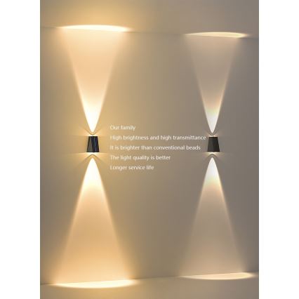 Brilagi - LED Kinkiet solarny PYRAMID LED/2W/3,2V 1300 mAh IP54