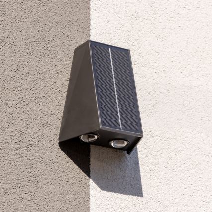 Brilagi - LED Kinkiet solarny PYRAMID LED/2W/3,2V 1300 mAh IP54