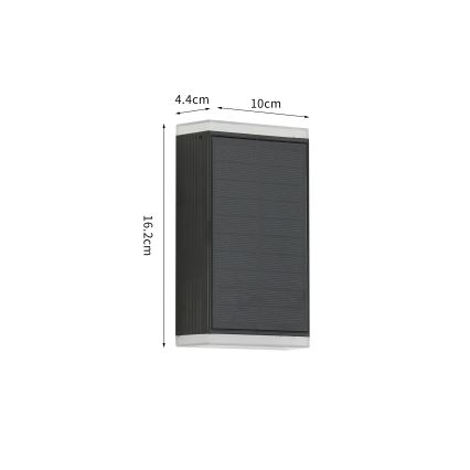 Brilagi - LED Kinkiet solarny SŁOŃCE GUARD LED/2W/3,7V 2000 mAh IP45