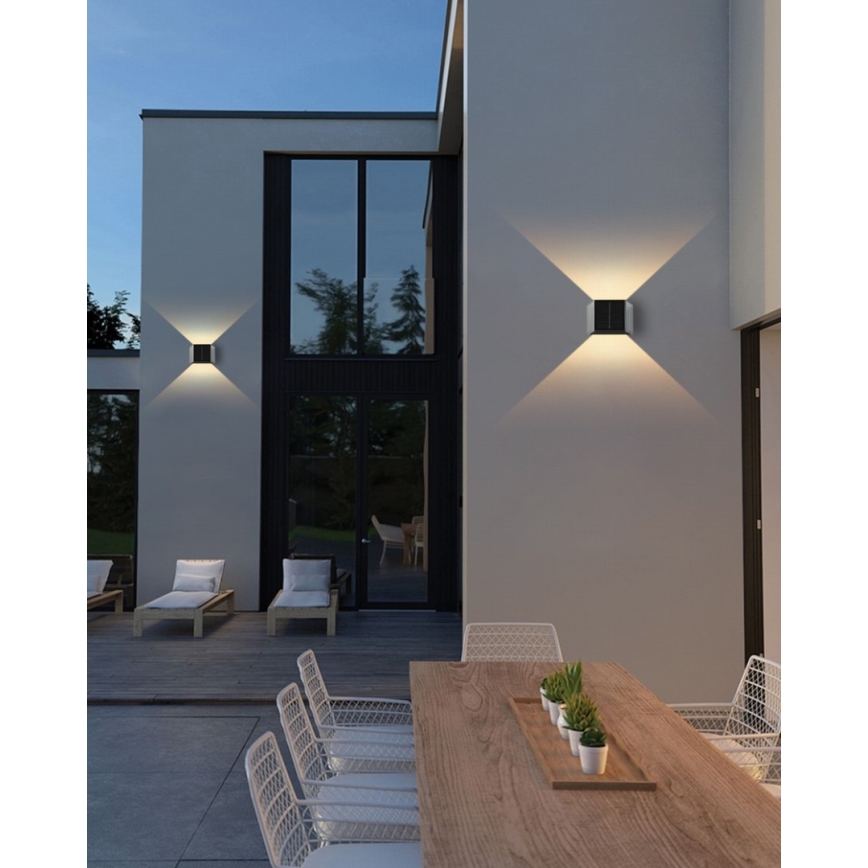 Brilagi - LED Kinkiet solarny SOLAR CUBE LED/2W/3,2V 1300 mAh IP54