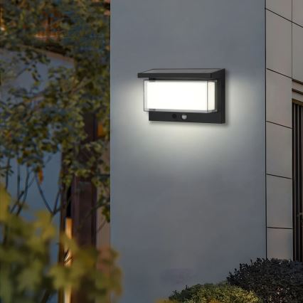 Brilagi - LED Kinkiet solarny z czujnikiem SŁOŃCE LUME LED/10W/3,7V 4000 mAh IP44