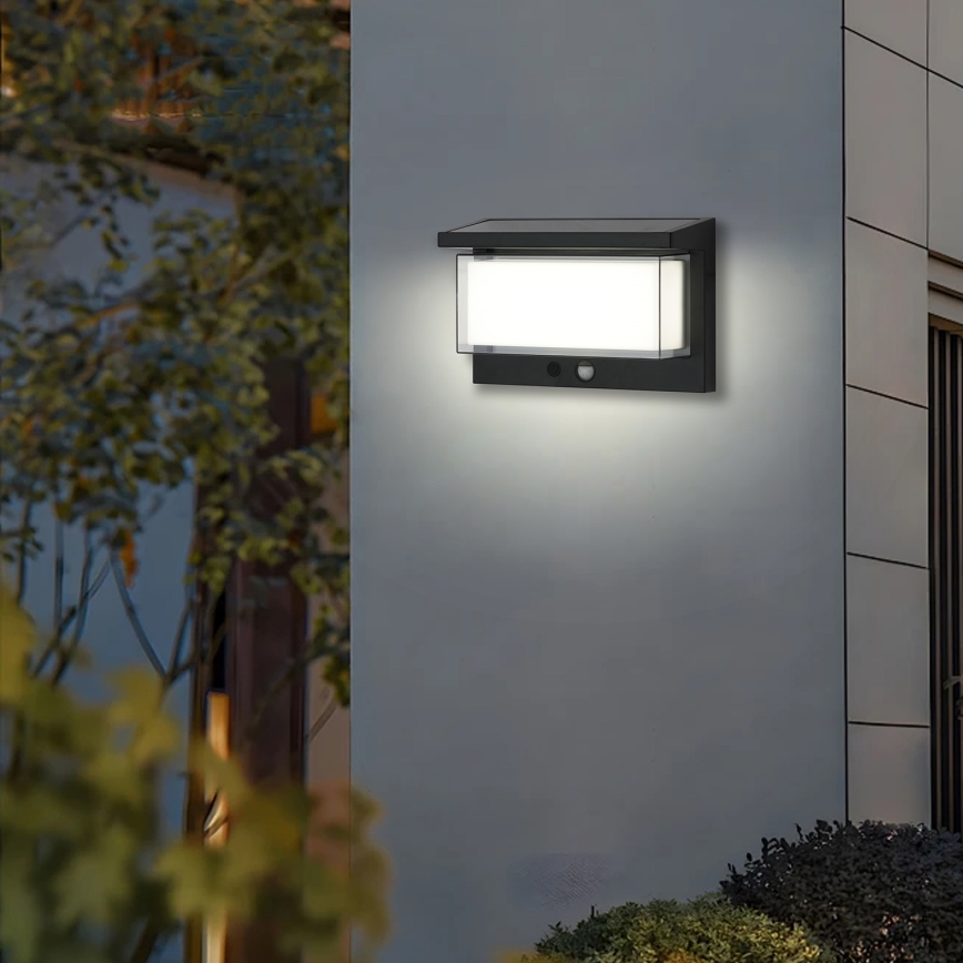 Brilagi - LED Kinkiet solarny z czujnikiem SŁOŃCE LUME LED/10W/3,7V 4000 mAh IP44