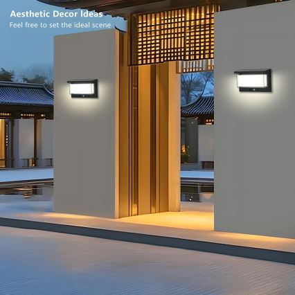 Brilagi - LED Kinkiet solarny z czujnikiem SŁOŃCE LUME LED/10W/3,7V 4000 mAh IP44