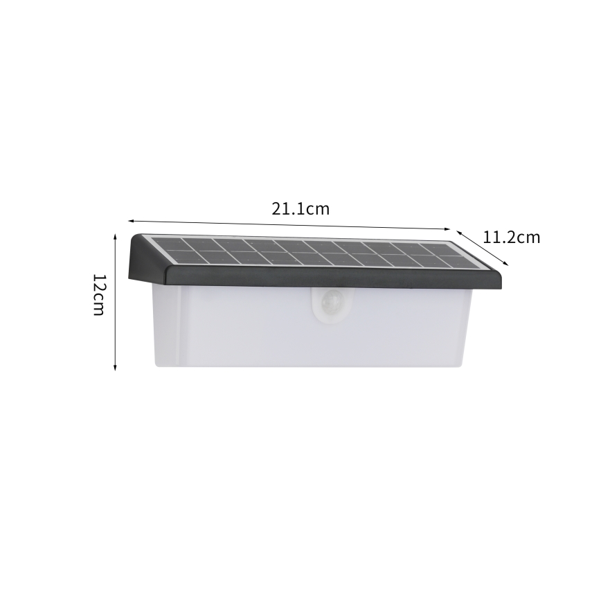 Brilagi - LED Kinkiet solarny z czujnikiem SŁOŃCE RAY LED/6W/3,7V 2200 mAh IP44