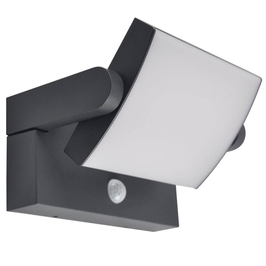 Brilagi - LED Kinkiet solarny z czujnikiem ANKLE LED/10W/3,7V 3000 mAh 4000K IP65 antracyt