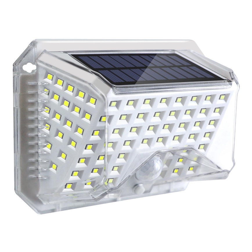 Brilagi - LED Kinkiet solarny z czujnikiem WALLIE LED/4W/5,5V 1200 mAh 6500K IP64 srebrny