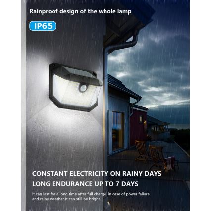 Brilagi - LED Kinkiet solarny z czujnikiem WALLIE LED/4W/5,5V 1200mAh 6500K IP65