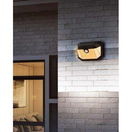 Brilagi - LED Kinkiet solarny z czujnikiem WALLIE LED/4W/5,5V 1200 mAh 3000K IP65