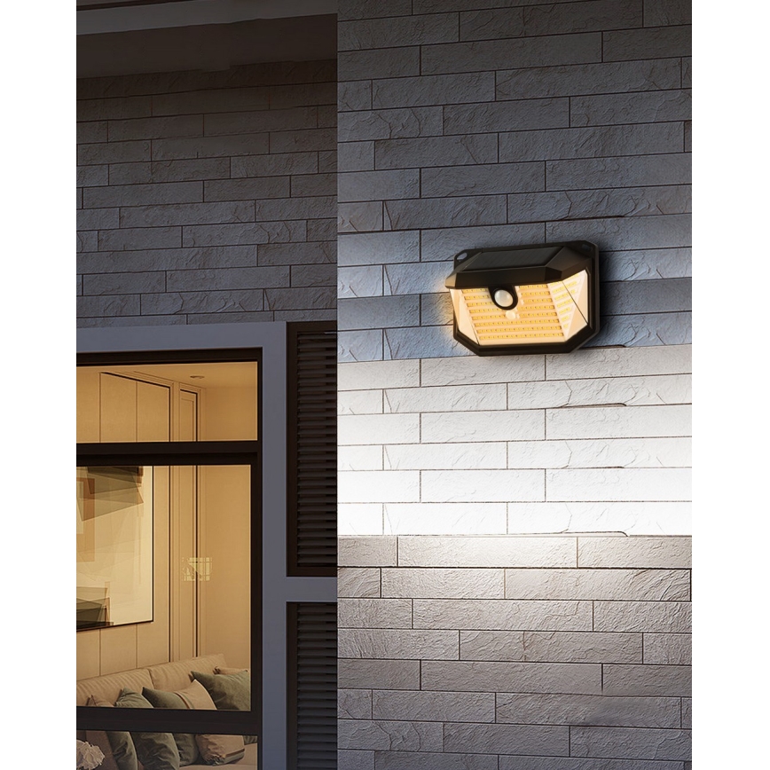Brilagi - LED Kinkiet solarny z czujnikiem WALLIE LED/4W/5,5V 1200 mAh 3000K IP65