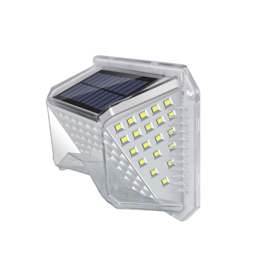 Brilagi - LED Kinkiet solarny z czujnikiem WALLIE LED/4W/5,5V 1200 mAh 6500K IP64 srebrny