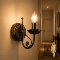 BRILAGI - LED Kinkiet STEFANO 1xE14/40W/230V czarny patyna
