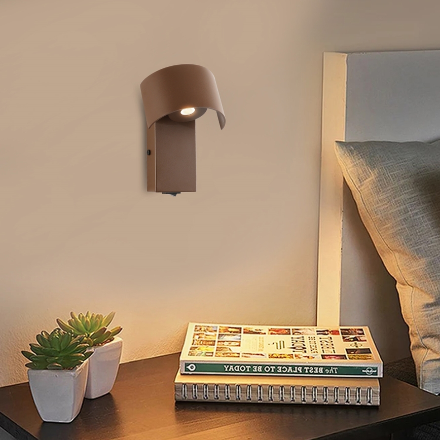Brilagi - LED Kinkiet VASTO LED/3W/230V brązowy