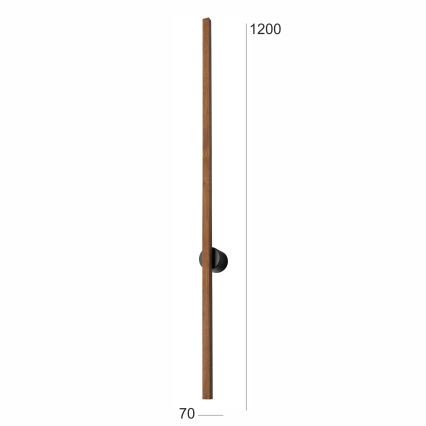 Brilagi - LED Kinkiet WOODY LINE LED/12W/230V 120 cm dąb wiśnia