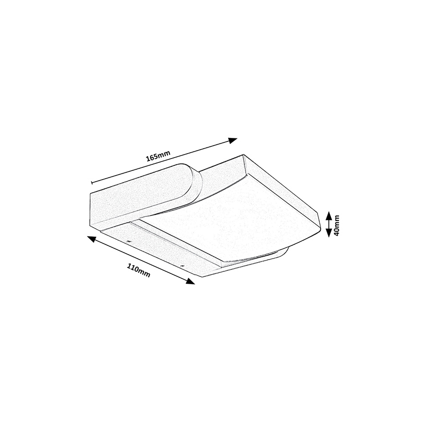 Brilagi - LED Kinkiet zewnętrzny ANKLE LED/18W/230V 3000K IP65 antracyt
