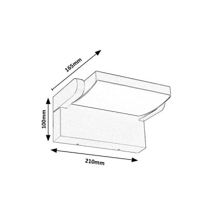 Brilagi - LED Kinkiet zewnętrzny ANKLE LED/18W/230V 4000K IP65 antracyt