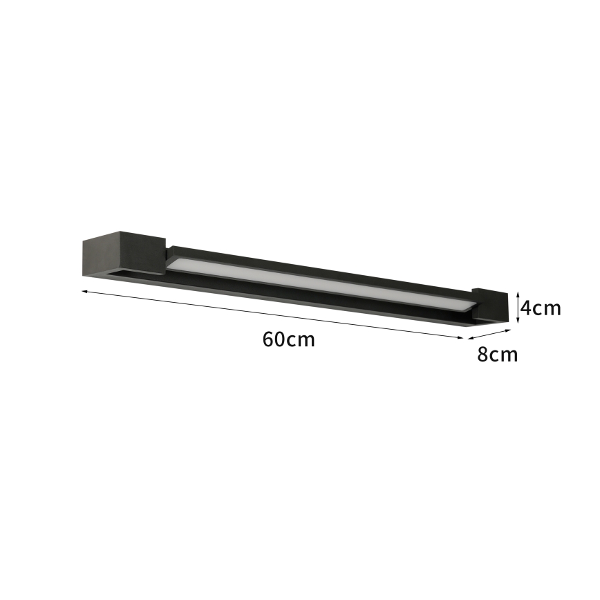 BRILAGI - LED Kinkiet zewnętrzny AQUA LINE LED/18W/230V 60 cm IP44 czarny CRI 90