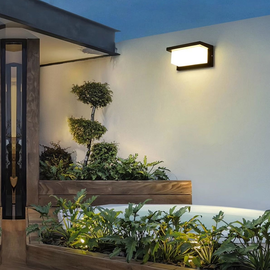 Brilagi - LED Kinkiet zewnętrzny BRICKY LED/12W/230V czarny IP54