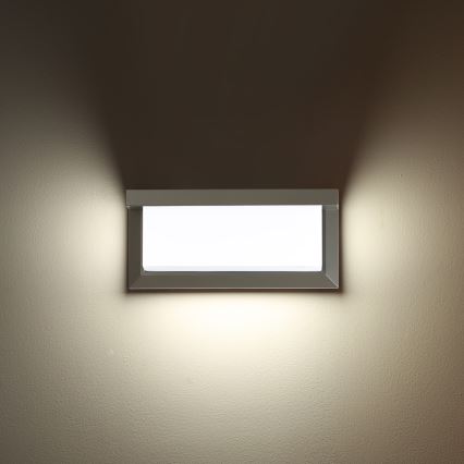 Brilagi - LED Kinkiet zewnętrzny BRICKY LED/12W/230V szary IP54