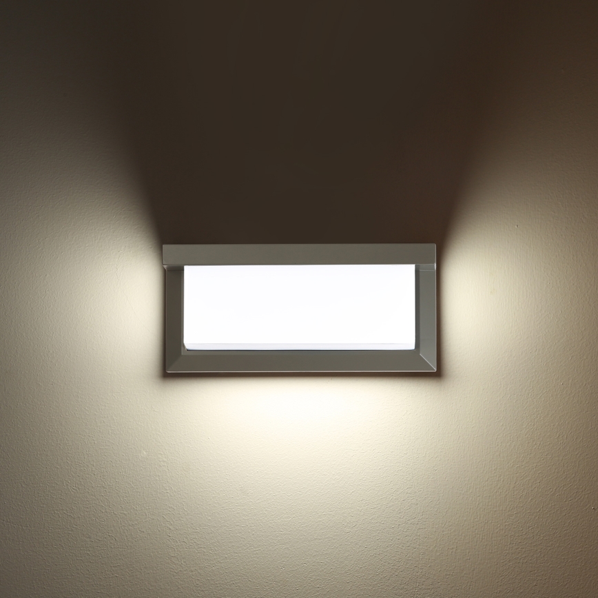 Brilagi - LED Kinkiet zewnętrzny BRICKY LED/12W/230V szary IP54