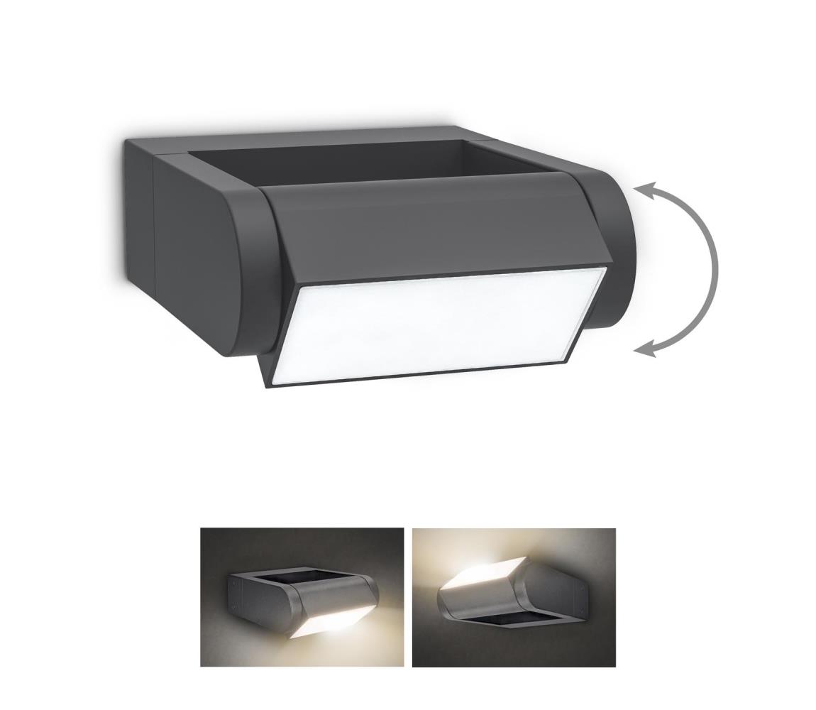 Brilagi - LED Kinkiet zewnętrzny CROTONE LED/7W/230V antracyt IP54