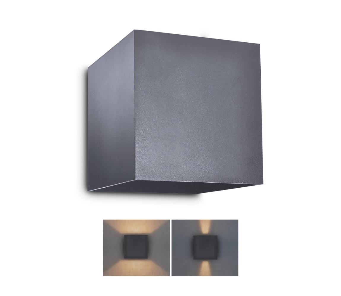 Brilagi - LED Kinkiet zewnętrzny CUBE LED/6W/230V antracyt IP54