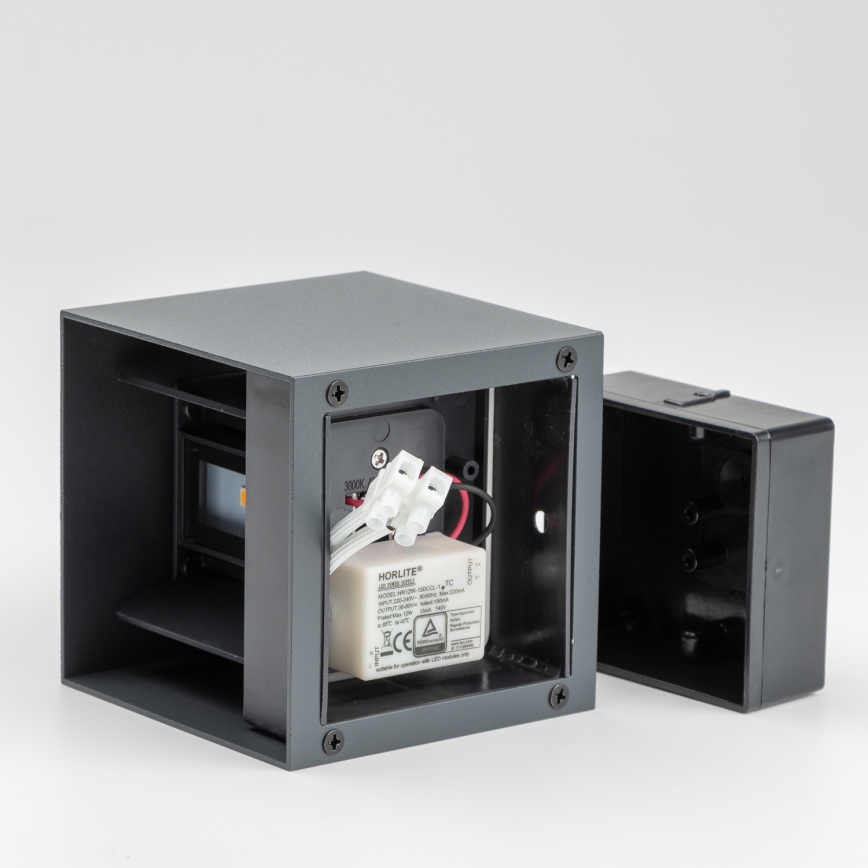 Brilagi - LED Kinkiet zewnętrzny CUBE LED/6W/230V antracyt IP54