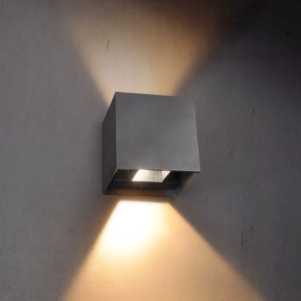 Brilagi - LED Kinkiet zewnętrzny CUBE LED/6W/230V antracyt IP54