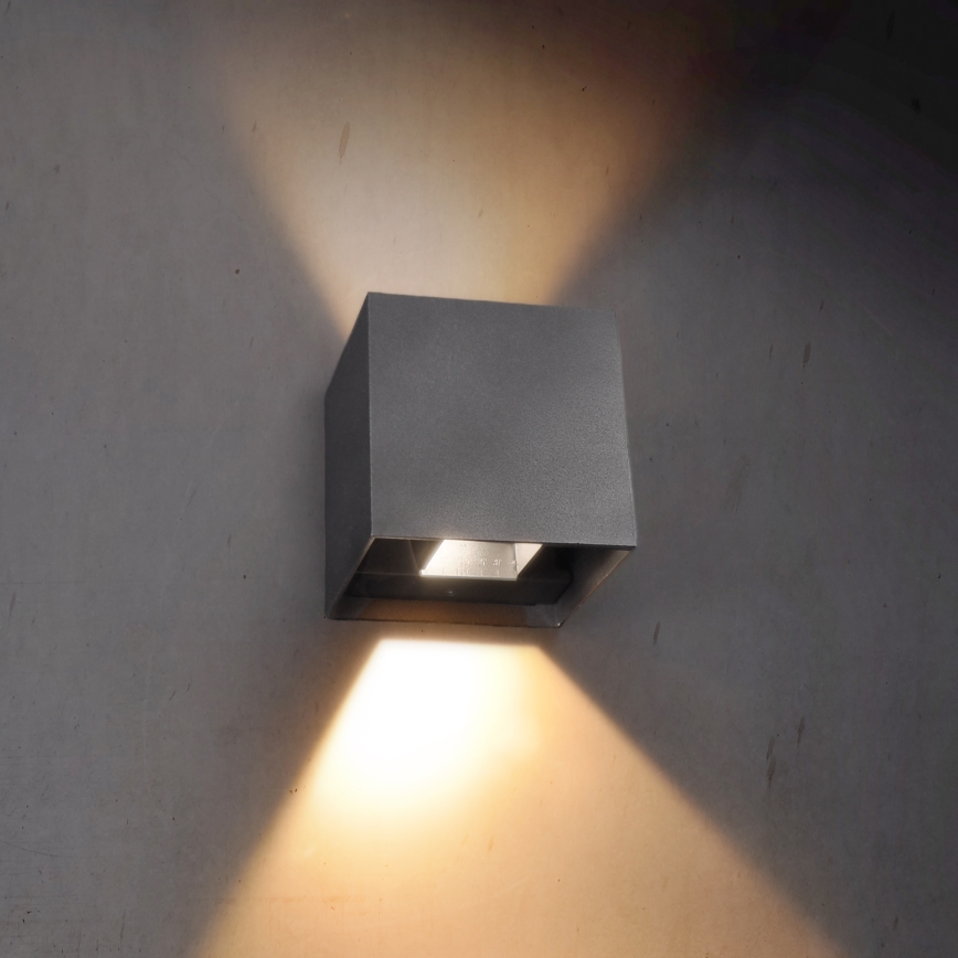 Brilagi - LED Kinkiet zewnętrzny CUBE LED/6W/230V antracyt IP54